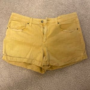 Mustard yellow Jean shorts! LIKE BRAND NEW WORN A FEW TIMES!